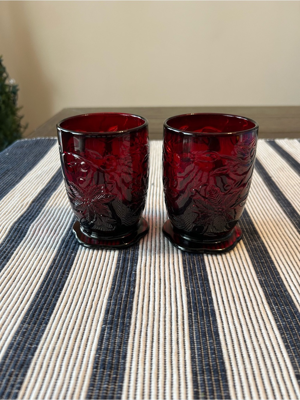Princess House Ruby Red Fantasia Votive Candle Holders